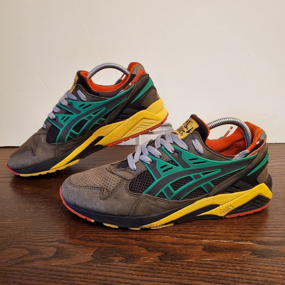 H44KK9191‎ 2014 GEL KAYANO 8.5 ALL ROADS LEAD TO TEANECK Hi-ViS CONCRETE ASPHALT - Picture 1 of 12